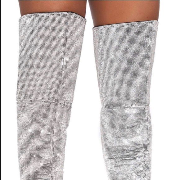 Over the Knee All Rhinestone Boot - Picture 5 of 8